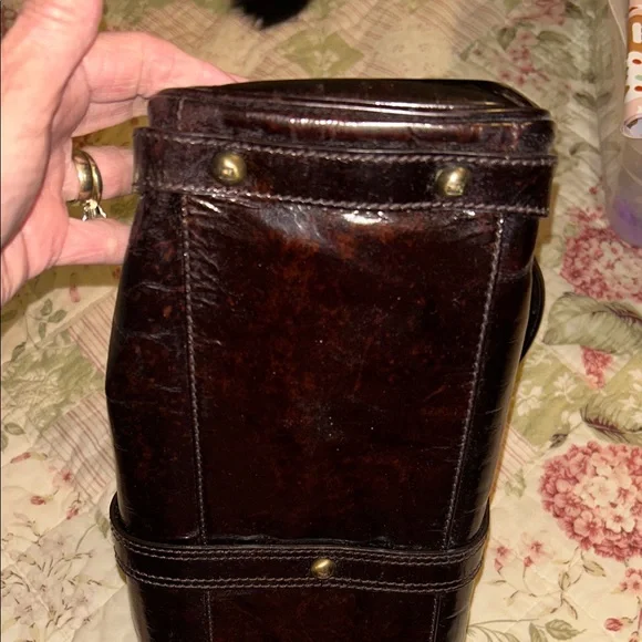 Fendi Dark Burgundy Leather Satchel - Picture 14 of 16